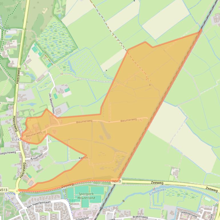 Kaart van postcodegebied 1901MJ.