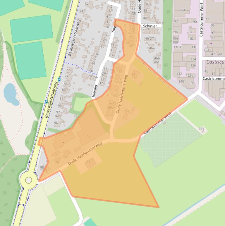 Kaart van postcodegebied 1901ND.