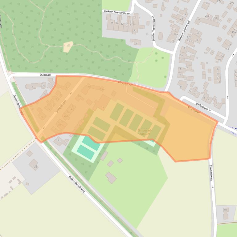 Kaart van postcodegebied 1901NS.