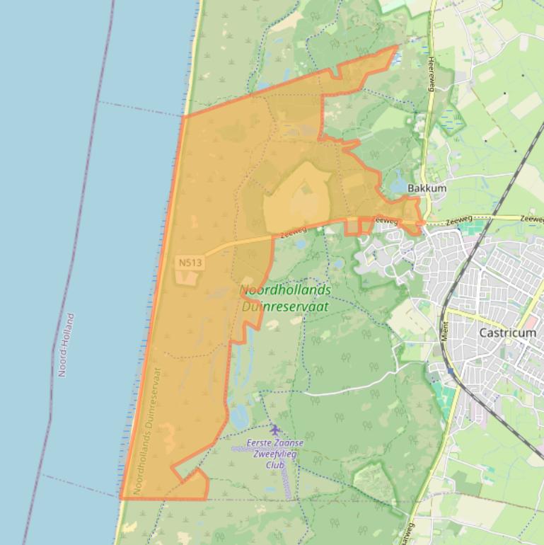 Kaart van postcodegebied 1901NZ.