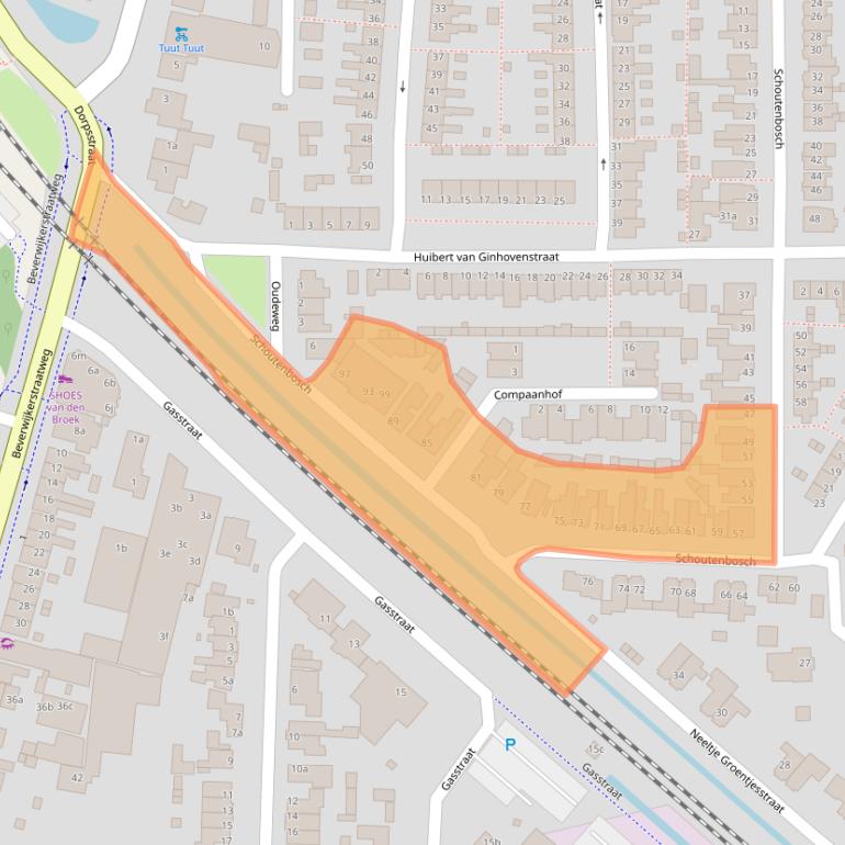 Kaart van postcodegebied 1901PB.