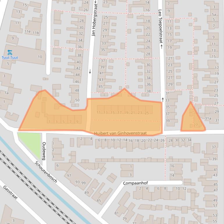 Kaart van postcodegebied 1901PE.