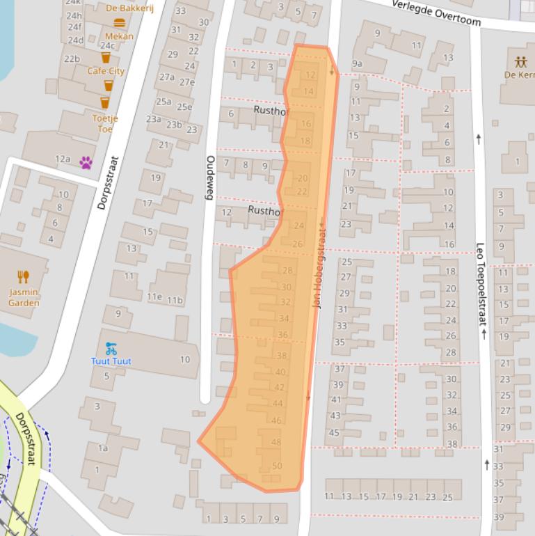 Kaart van postcodegebied 1901PL.