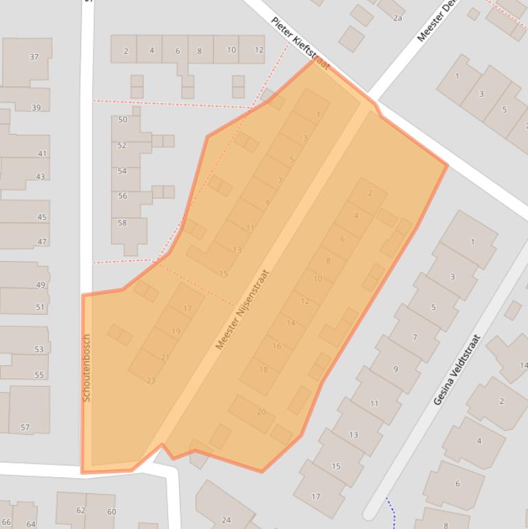 Kaart van postcodegebied 1901PP.