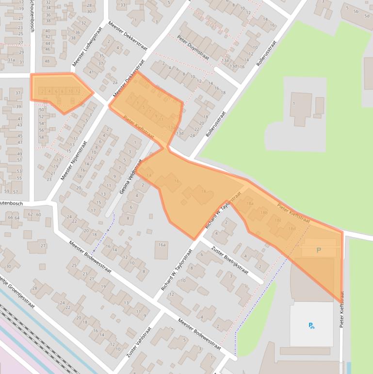 Kaart van postcodegebied 1901PR.