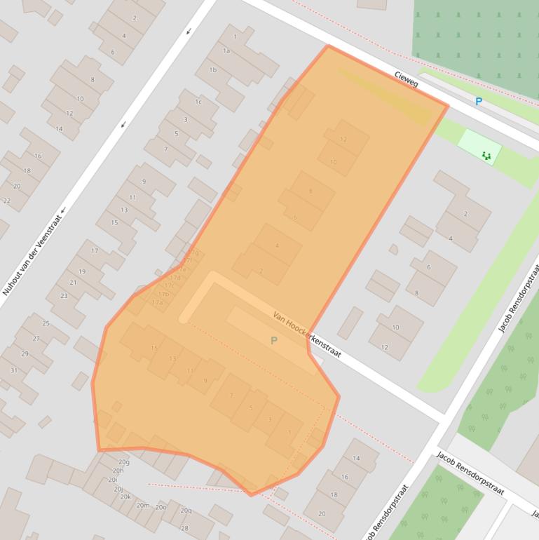 Kaart van postcodegebied 1901RH.