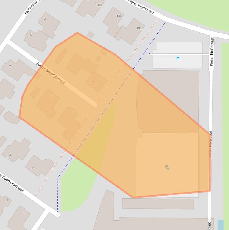 Kaart van postcodegebied 1901RP.