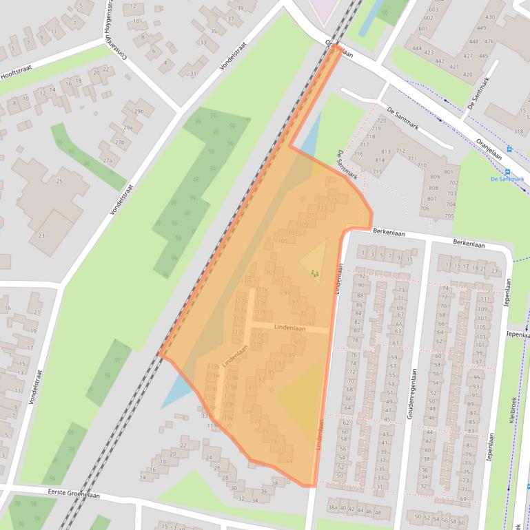 Kaart van postcodegebied 1901SJ.