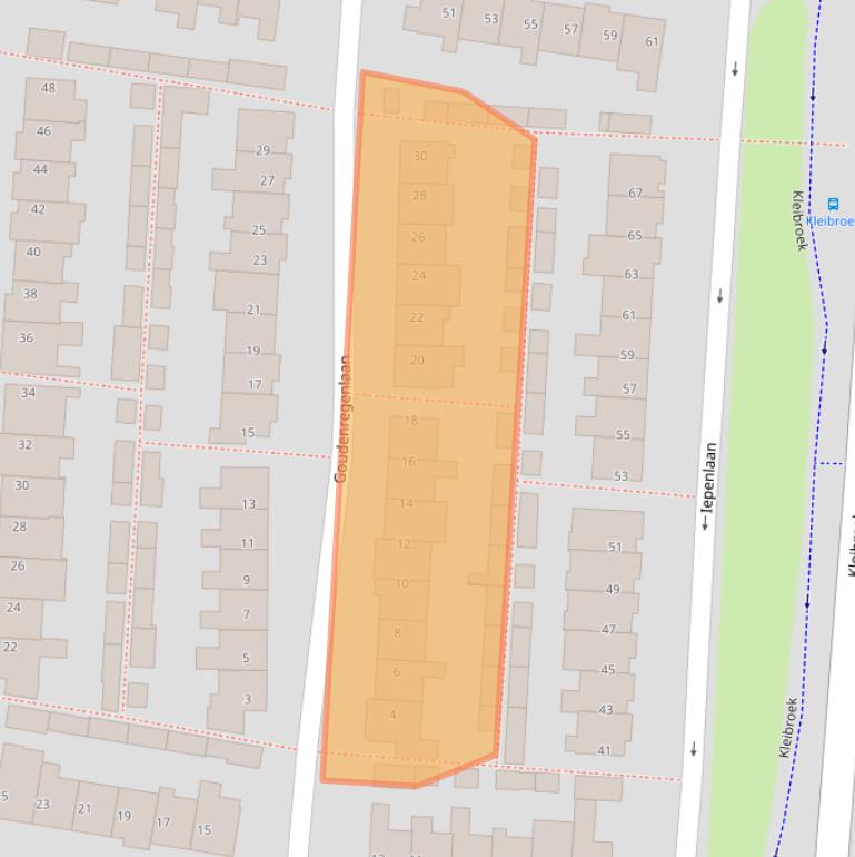 Kaart van postcodegebied 1901SP.