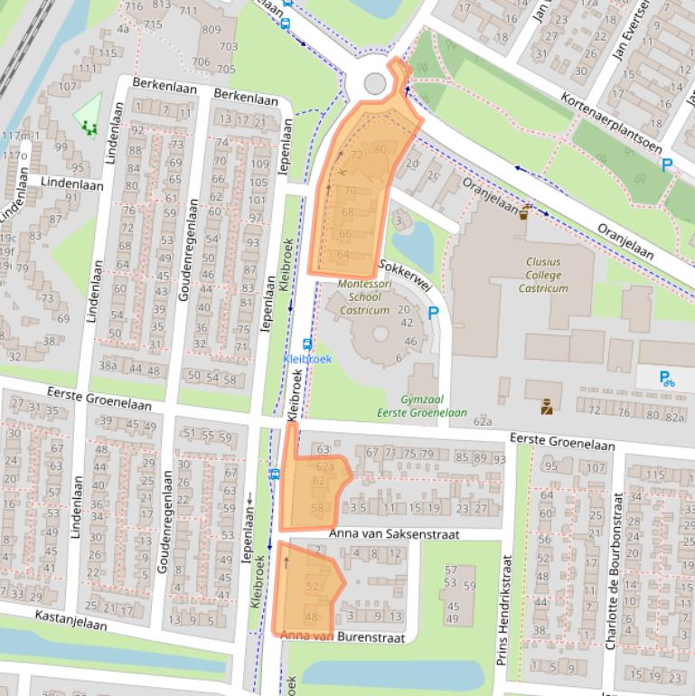 Kaart van postcodegebied 1901SZ.