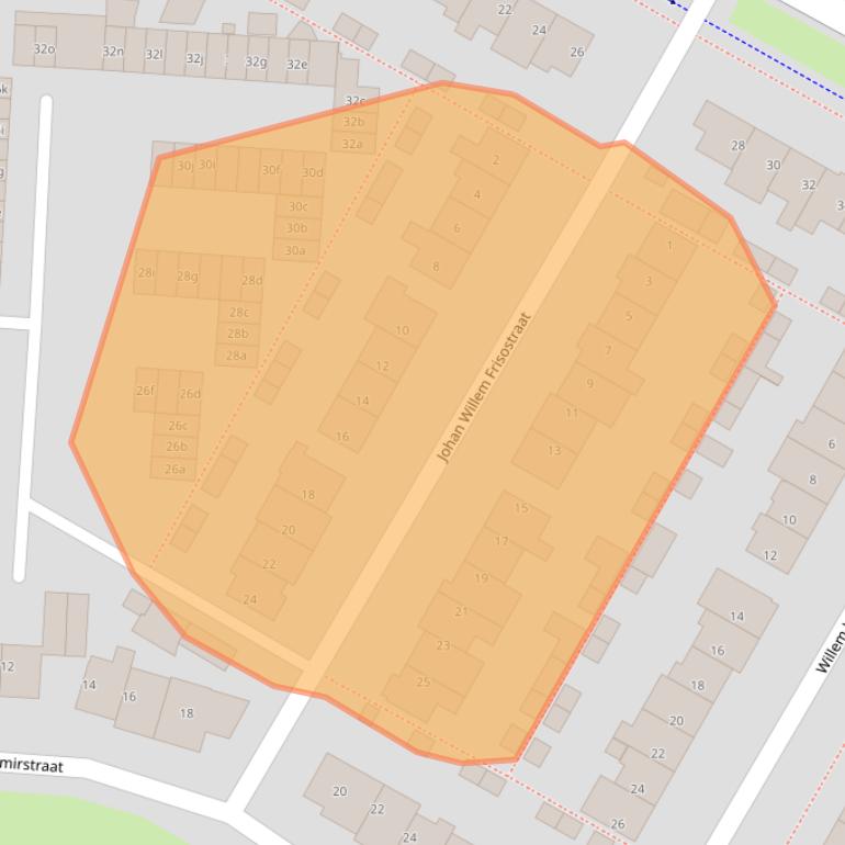 Kaart van postcodegebied 1901TR.