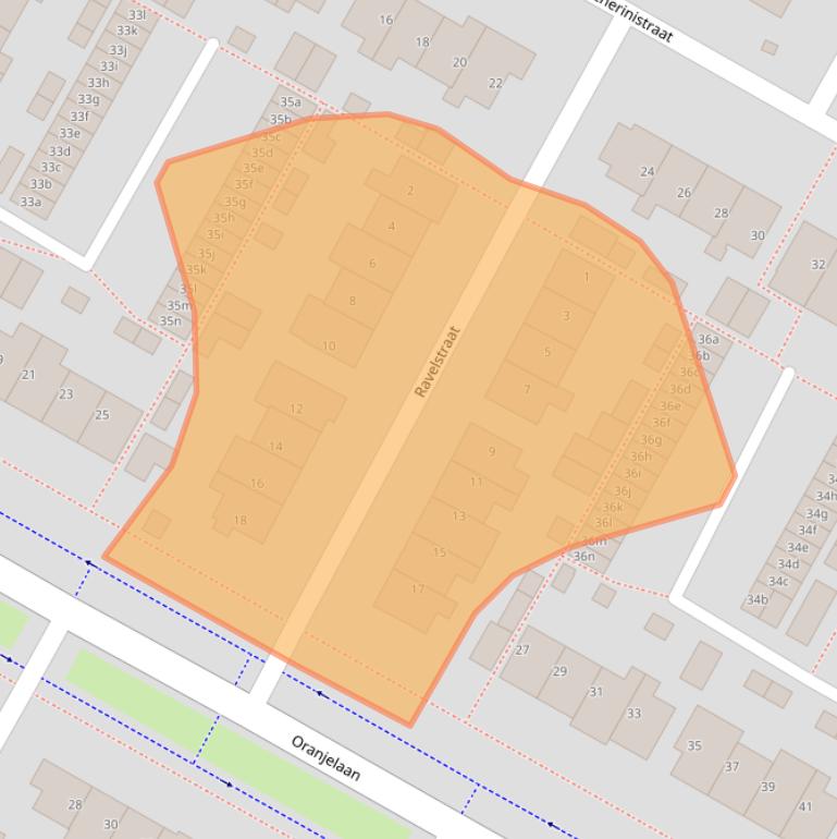 Kaart van postcodegebied 1901VK.