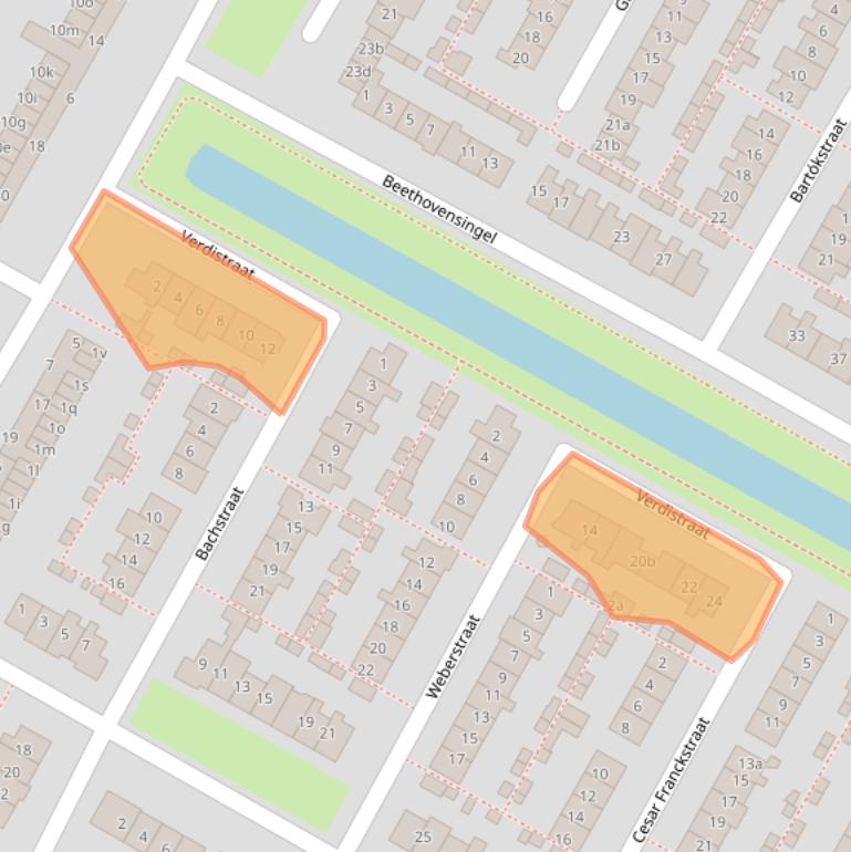 Kaart van postcodegebied 1901VP.