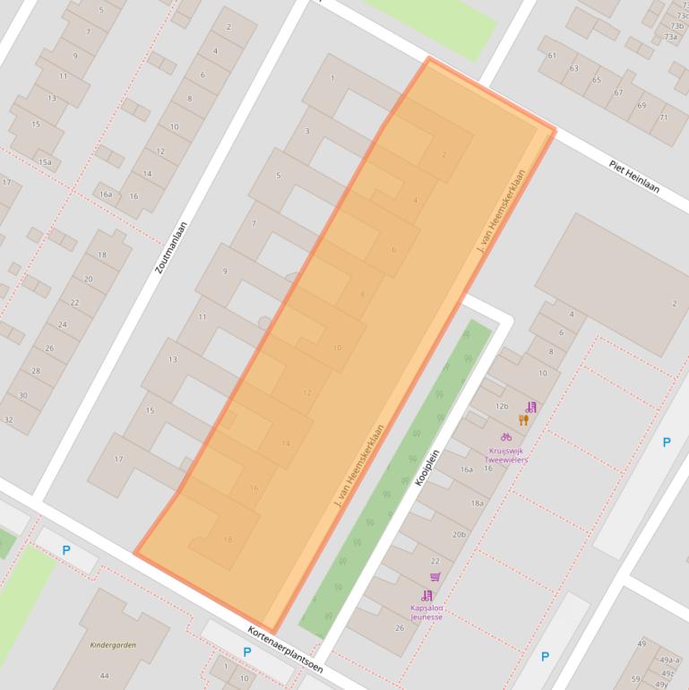 Kaart van postcodegebied 1901VX.