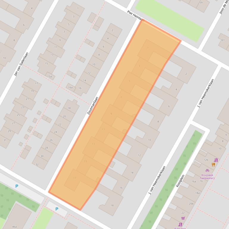 Kaart van postcodegebied 1901WB.