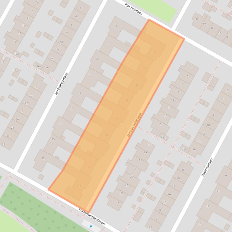 Kaart van postcodegebied 1901WE.