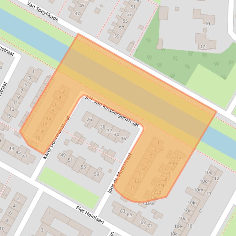 Kaart van postcodegebied 1901WP.