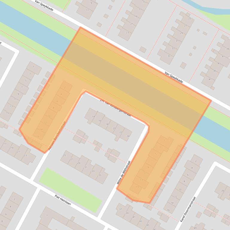 Kaart van postcodegebied 1901WR.