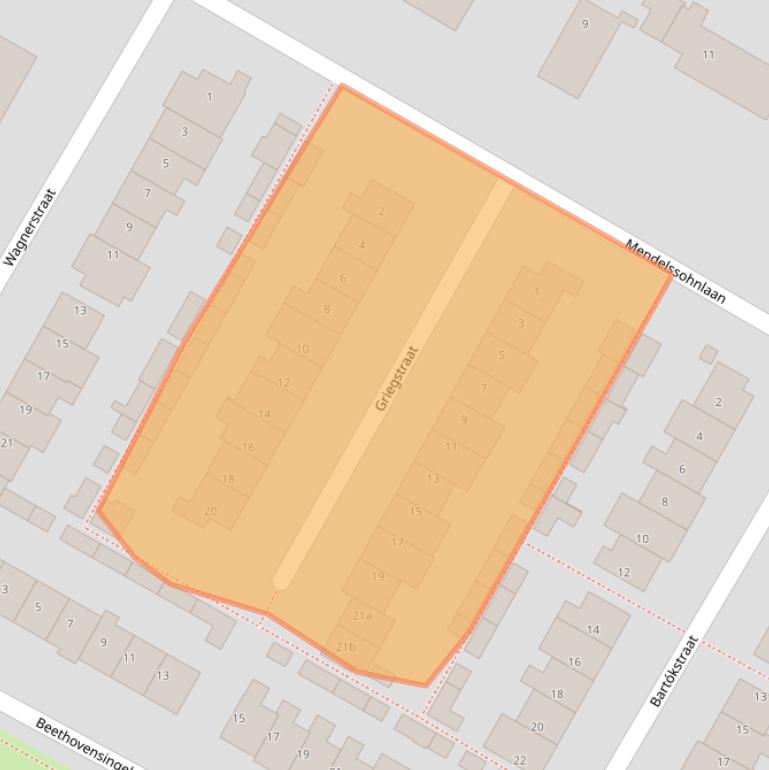 Kaart van postcodegebied 1901XG.