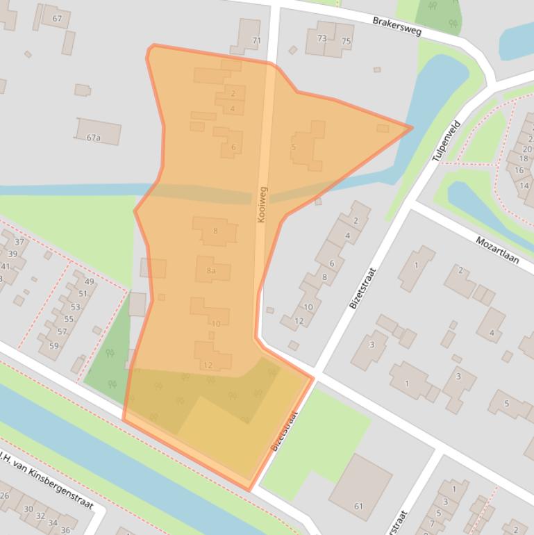 Kaart van postcodegebied 1901XV.