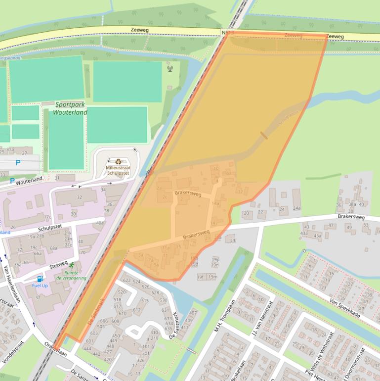 Kaart van postcodegebied 1901XW.