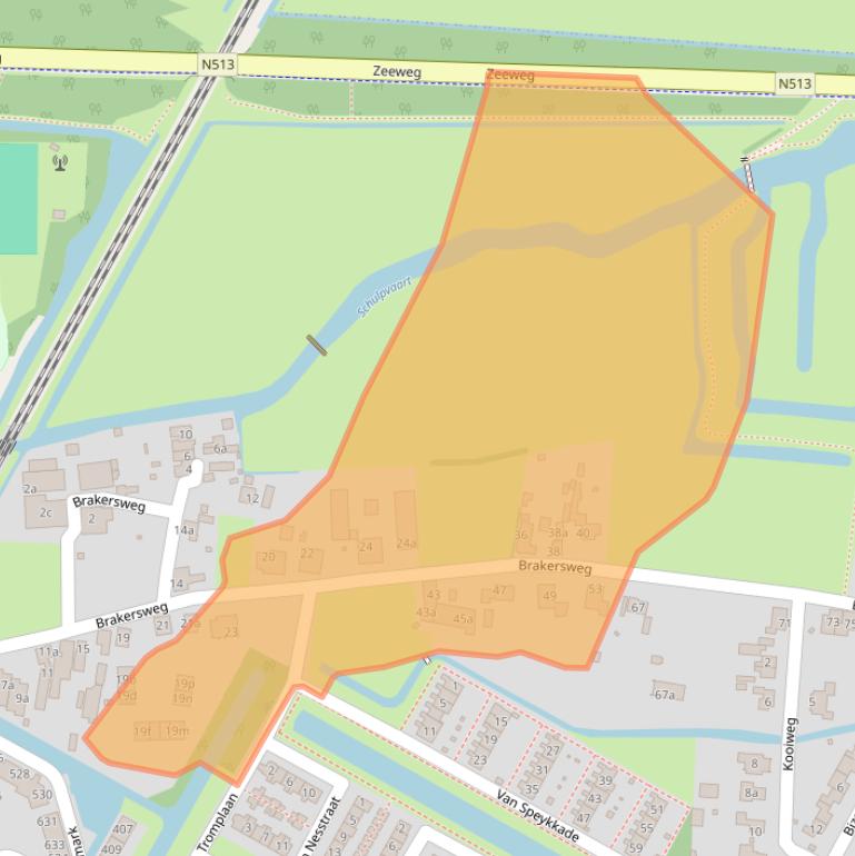 Kaart van postcodegebied 1901XX.