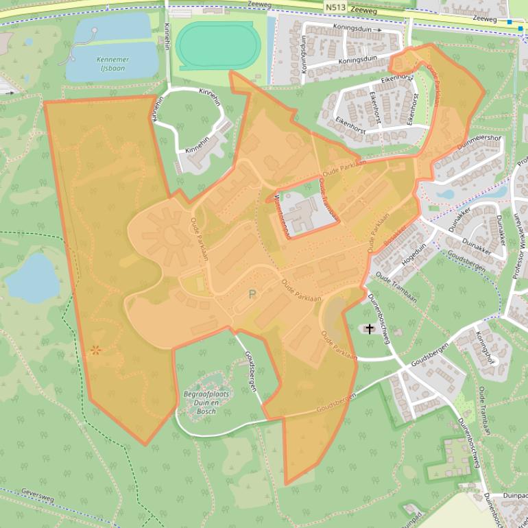 Kaart van postcodegebied 1901ZZ.