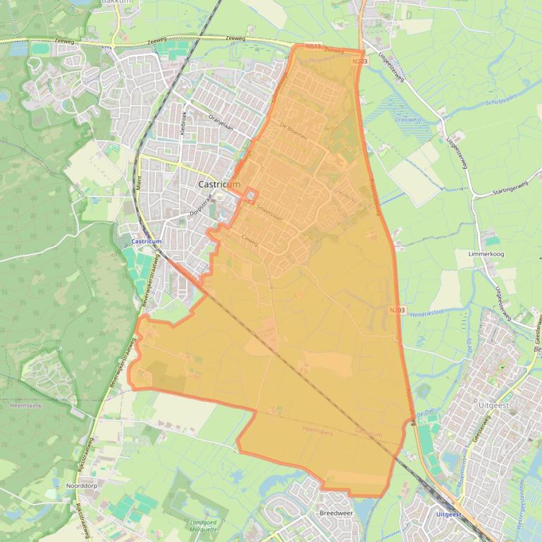 Kaart van postcodegebied 1902.