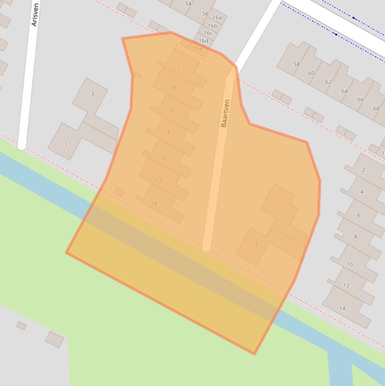 Kaart van postcodegebied 1902AE.