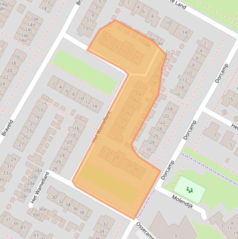 Kaart van postcodegebied 1902AS.