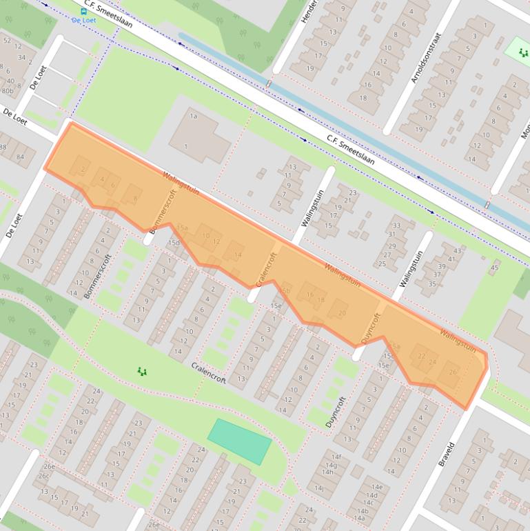 Kaart van postcodegebied 1902BC.