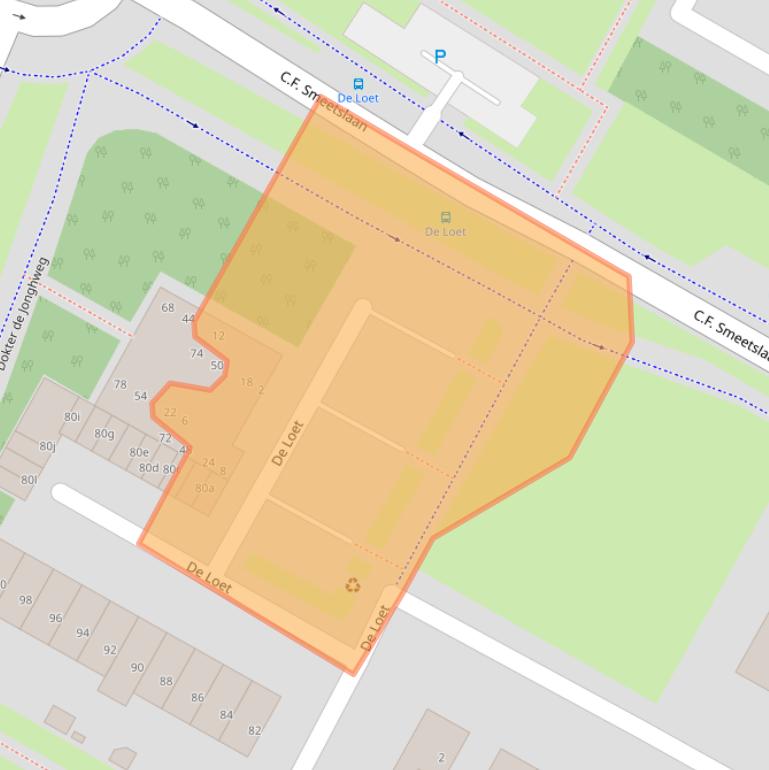 Kaart van postcodegebied 1902BJ.