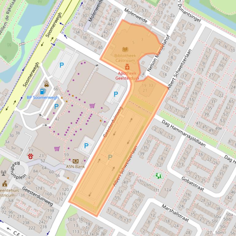 Kaart van postcodegebied 1902CB.