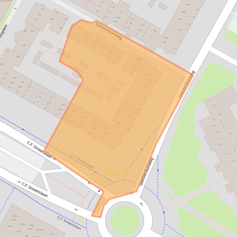 Kaart van postcodegebied 1902CC.