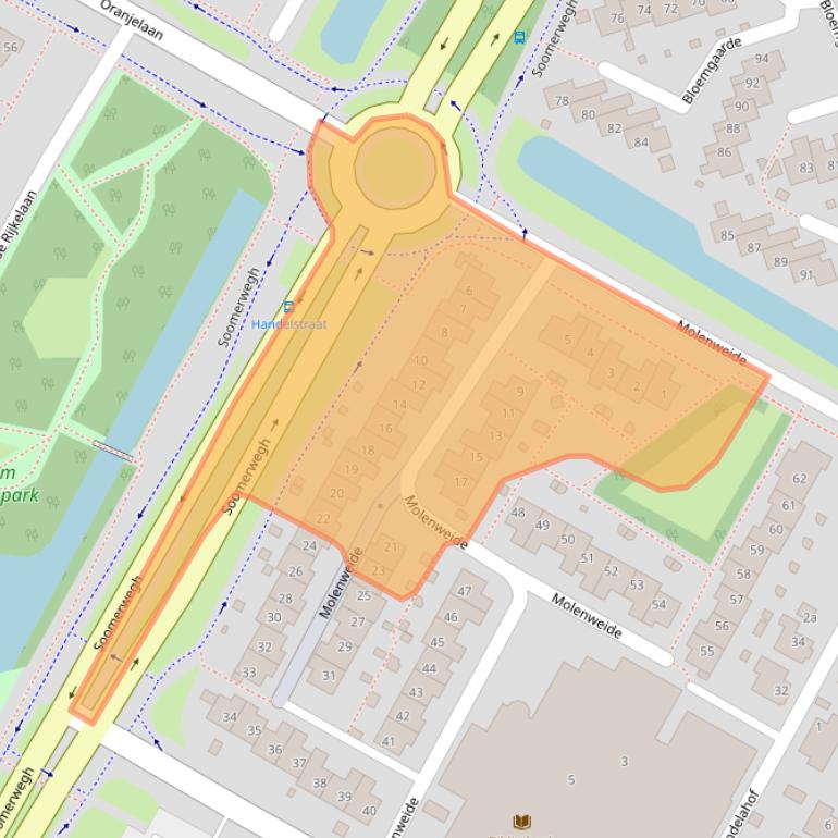 Kaart van postcodegebied 1902CG.