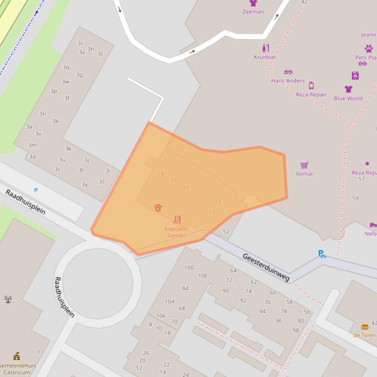 Kaart van postcodegebied 1902CK.