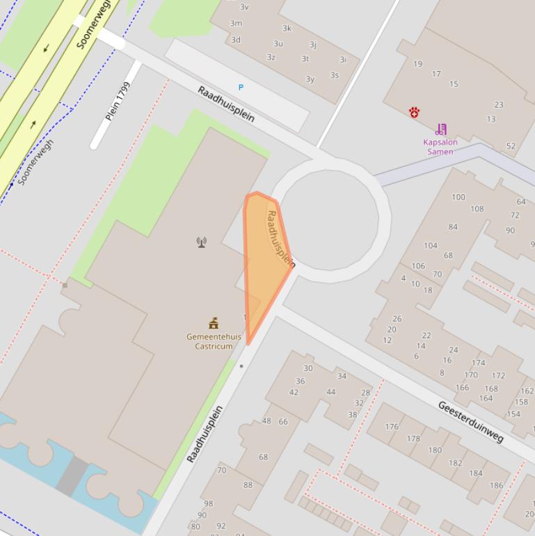 Kaart van postcodegebied 1902CZ.