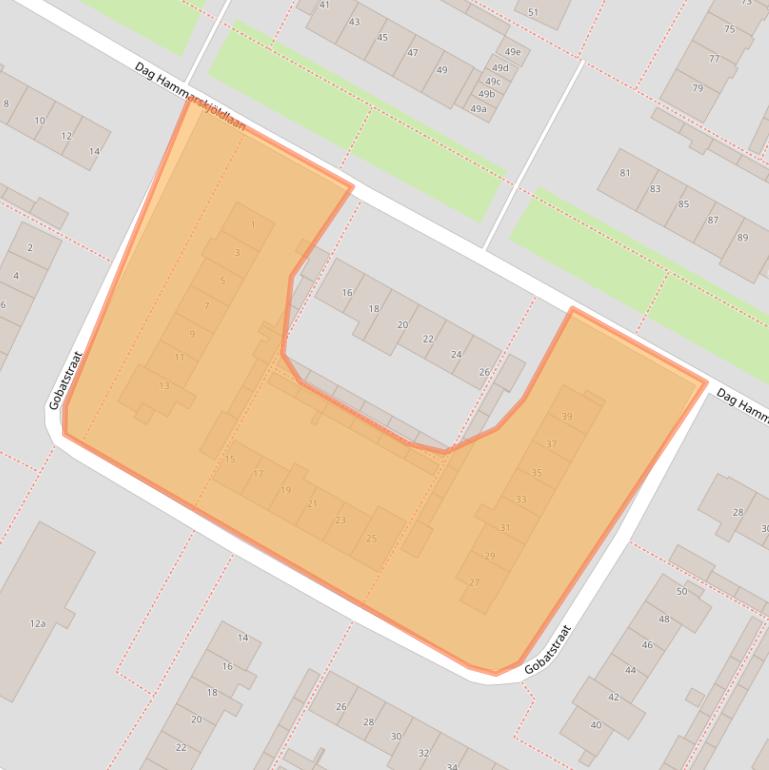 Kaart van postcodegebied 1902DE.