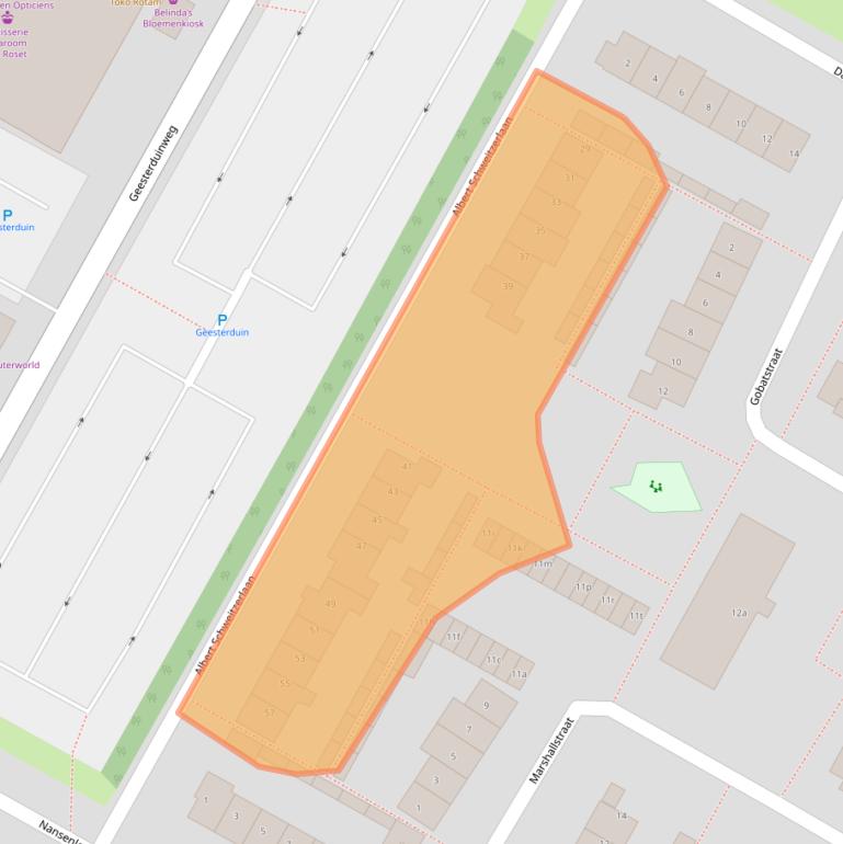 Kaart van postcodegebied 1902EG.