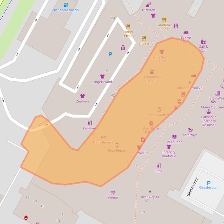 Kaart van postcodegebied 1902EK.