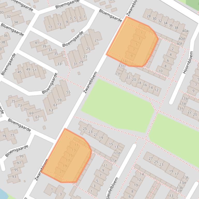 Kaart van postcodegebied 1902GA.