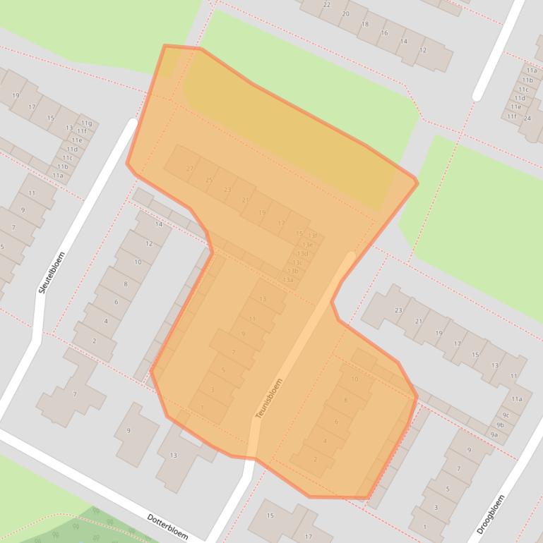 Kaart van postcodegebied 1902GE.