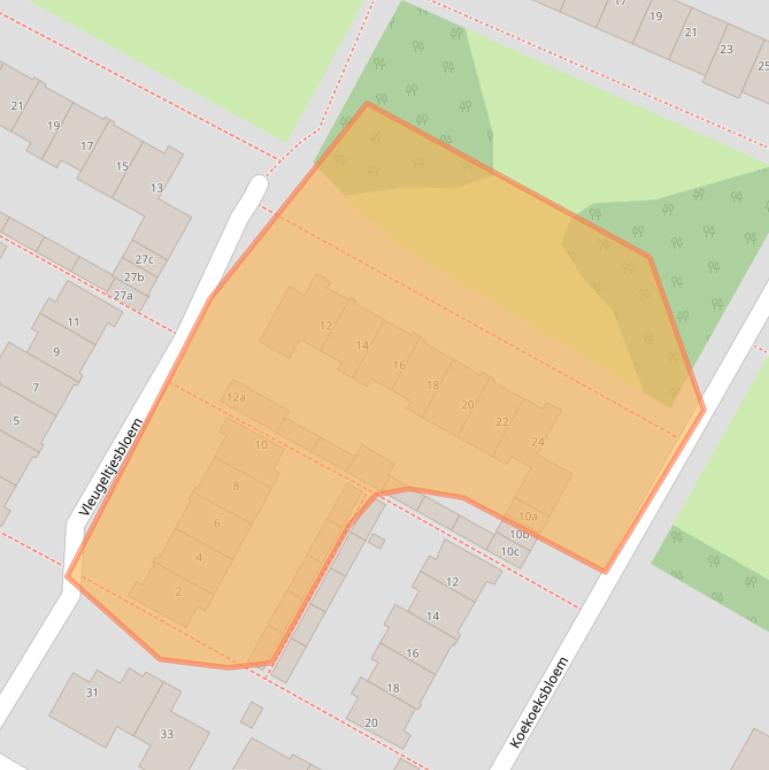 Kaart van postcodegebied 1902GJ.