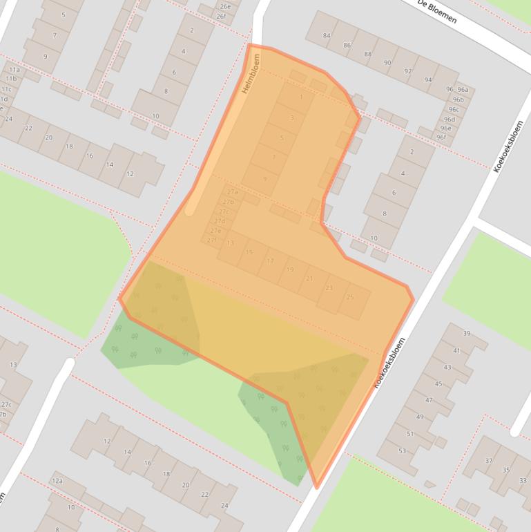 Kaart van postcodegebied 1902GL.