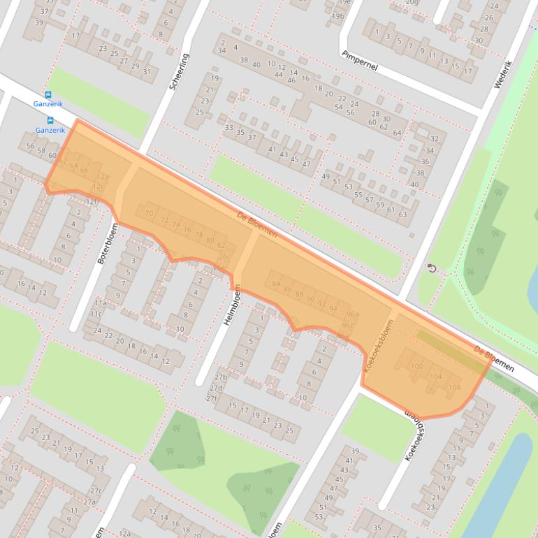 Kaart van postcodegebied 1902GX.