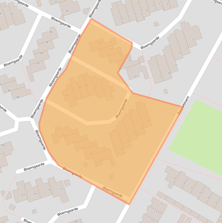 Kaart van postcodegebied 1902HB.