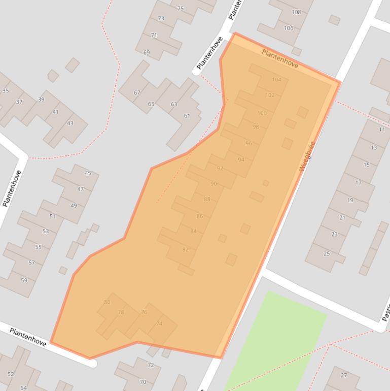 Kaart van postcodegebied 1902HP.