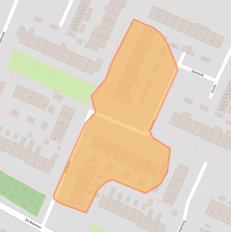 Kaart van postcodegebied 1902JD.