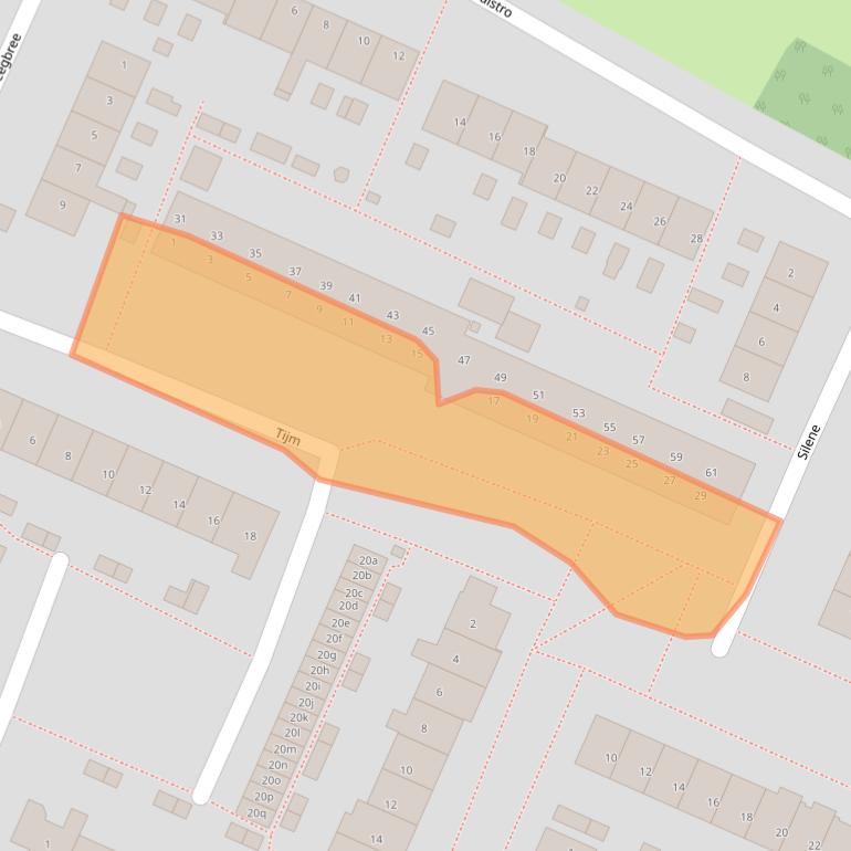 Kaart van postcodegebied 1902JV.
