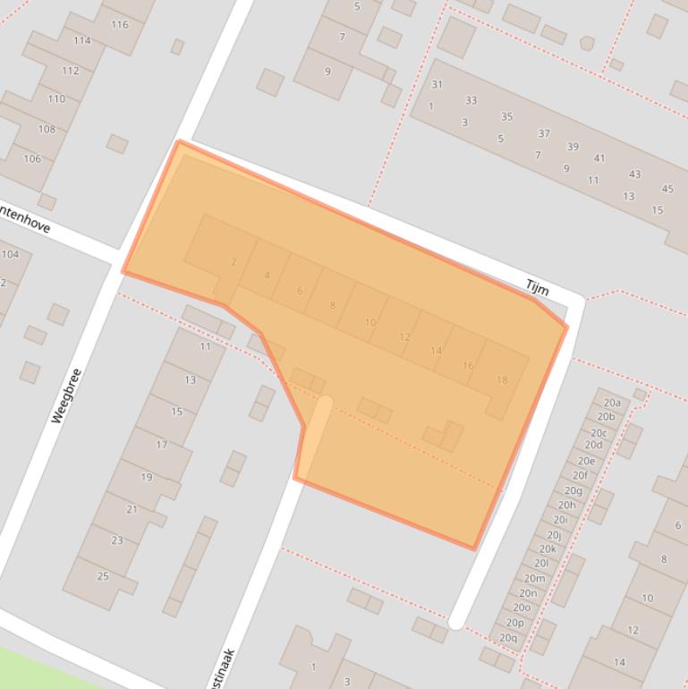 Kaart van postcodegebied 1902JX.
